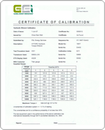 Calibration Certificate